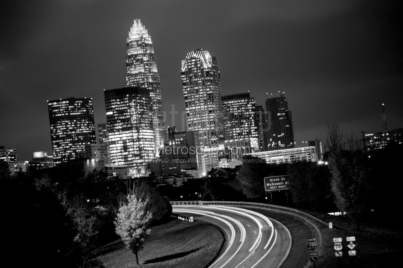 Black & White Charlotte Architecture Pictures