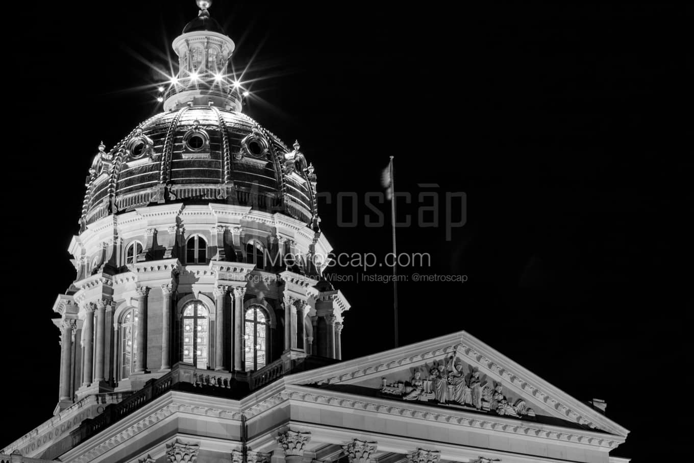 Black & White Des Moines Architecture Pictures