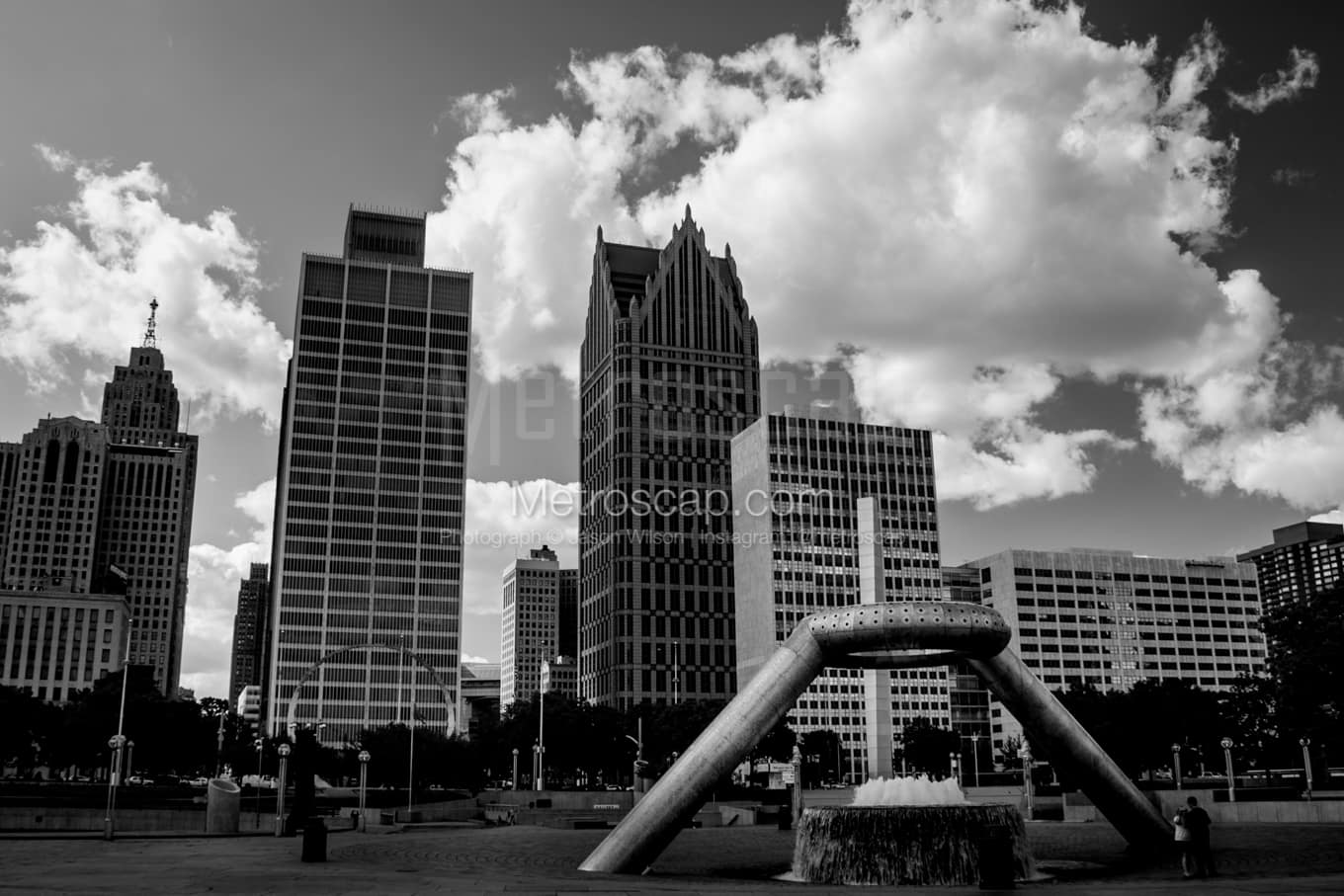 Black & White Detroit Architecture Pictures