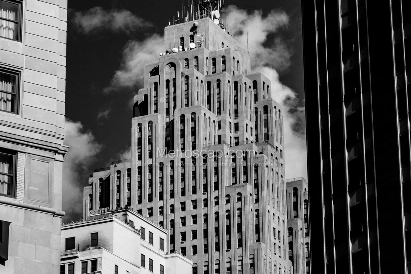 Black & White Detroit Architecture Pictures