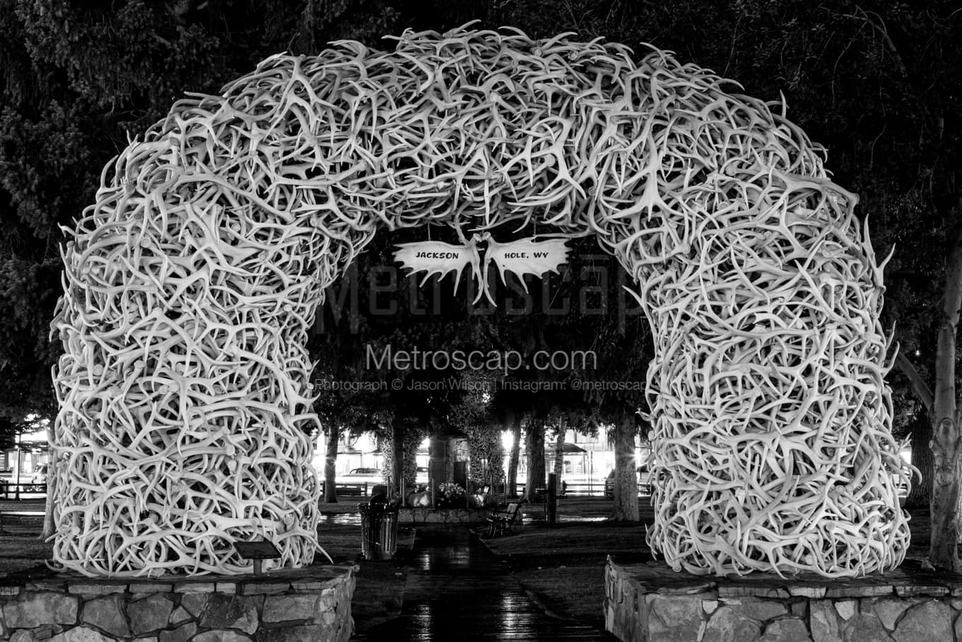 Black & White Jackson Hole Architecture Pictures