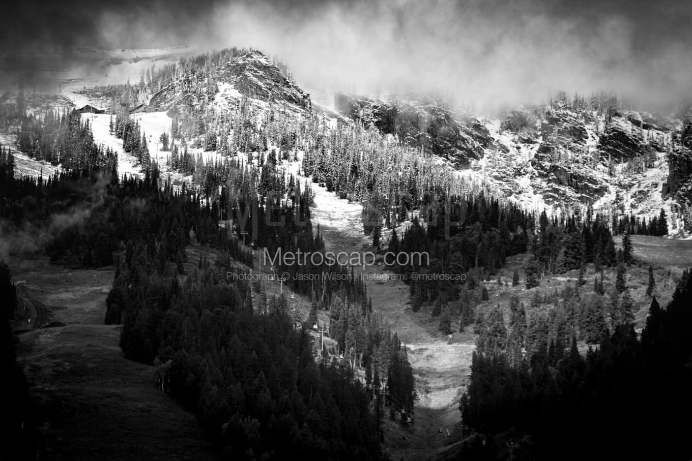 Black & White Jackson Hole Architecture Pictures