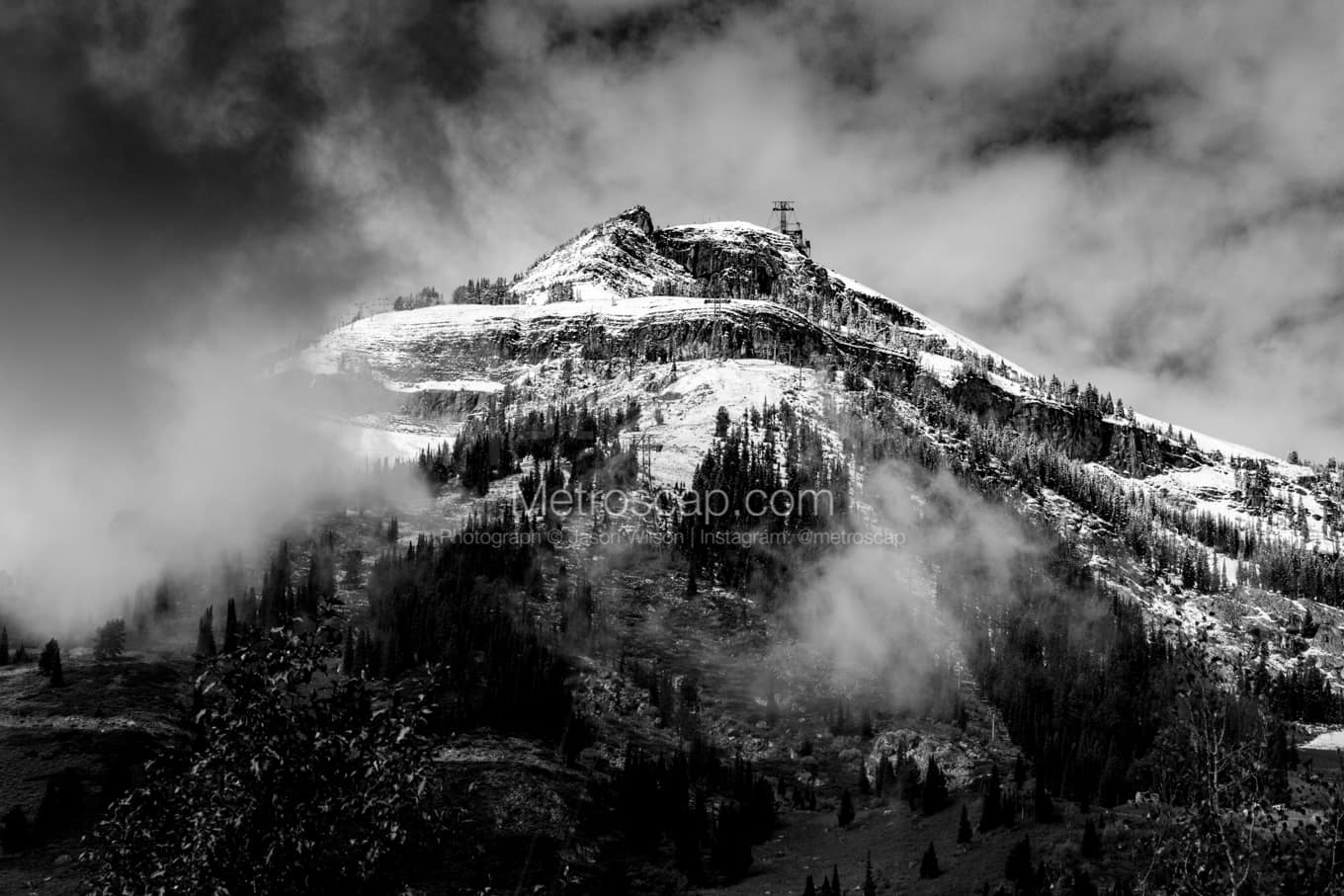 Black & White Jackson Hole Architecture Pictures